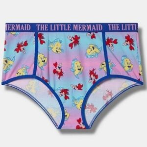 🆕️🐠🦀DISNEY LIL MERMAID FLOUNDER & SEBASTIAN COTTON MID RISE BRIEF PANT